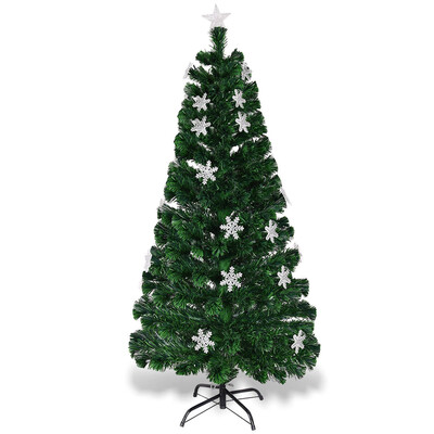 

4567 Multi-Color Lights Artificial Christmas Tree w Snowflakes-7