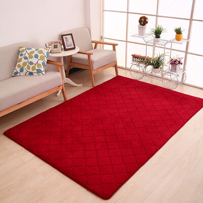 

Floor Mat Thicken Coral Fleece Comfy Soft Geometric Pattern Home Mat2