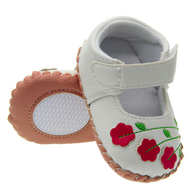 

Infant Toddler Newborn Baby Girls Flower Print Soft Sole Anti-slip Single Shoes