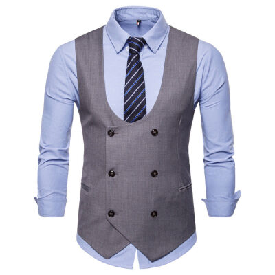 

SUNSIOM Men Suit Vest Formal Business Wedding Party Tuxedo Waistcoat Jacket Coat Top