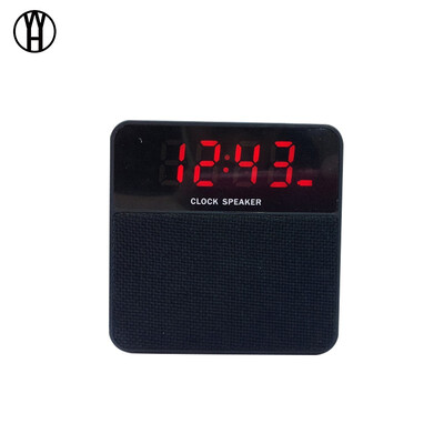 

WH T1 Fabric Wireless portable Bluetooth Speaker Alarm clock radio MP3 player USB Speaker for phone computer Time monitor