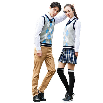 

JIN YAO Korean fashion men&women school uniform suit British College wind 5640