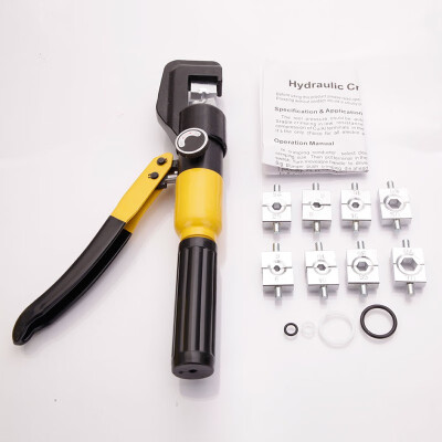 

Ktaxon 10 Ton Hexagonal Hydraulic CrimperWire Battery Cable Lug Terminal Crimping Tool with 9 Dies