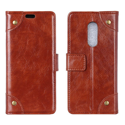 

MOONCASE Vodafone Smart N9 Copper Buckle Napa Leather Case - Brown