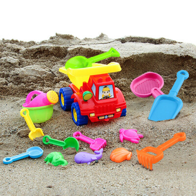 

14PCS Kids Beach Toys Set Molds Tools Sandbox Toys On Summer Beach Holiday