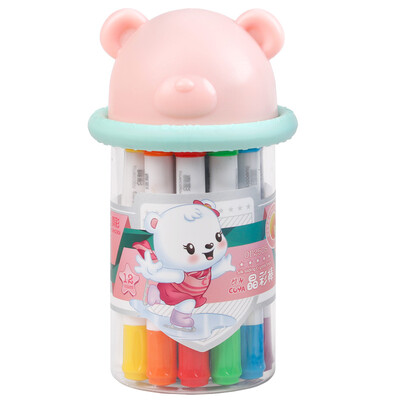

TRUECOLOR 12 color bucket students can wash crystal color stick children rotating oil pastels crayon painting pen cool