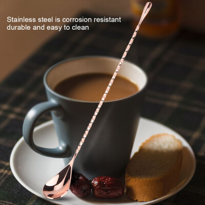 

1Pc Stainless Steel Cocktail Spoon Beverage Coffee Mixing Layering Tool with Long HandleCocktail Mixing Spoon