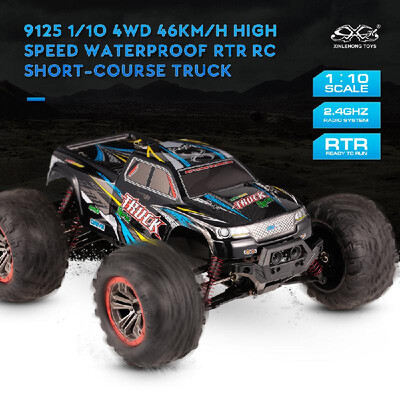 

XINLEHONG TOYS 9125 110 Big Feet Truck 24GHz 4WD 46kmh High Speed RTR RC Car with 2 Battery