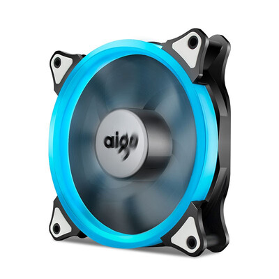 

Aigo Halo LED Ring Fan 120mm 12cm PC CPU Computer Case Cooling Neon Quite Clear Fan Mod 4 Pin3 Pin Ice Blue