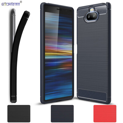 

Soft Bumper Case Sony Xperia 20 Carbon Fiber Case Cover Sony Xperia 20 TPU Cover Sony Xperia20 Silicone Cases