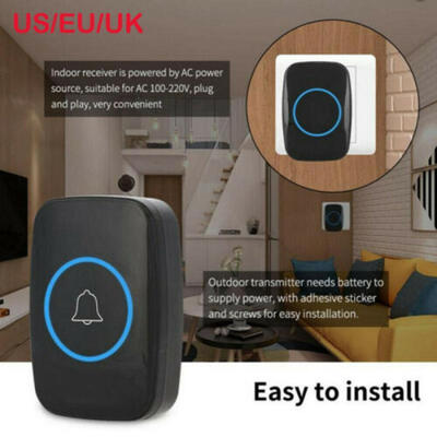 

Wireless Doorbell Battery Operated Door Bell with 1Transmitter1Plug in Receiver
