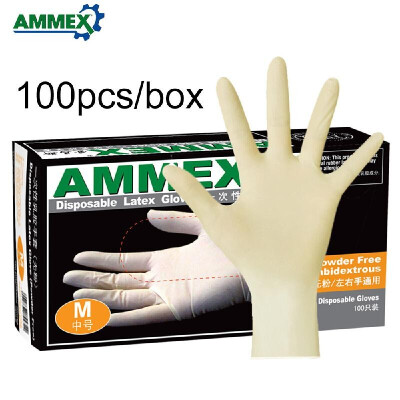 

AMMEX Disposable Latex Gloves Thicken Rubber Gloves Multifunctional Home Food Medical Gloves 100pcspack