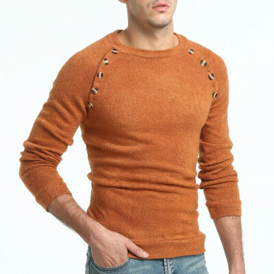 

SUNSIOM Men Fashion Irregular Knitted Sweater Slim Fit Jumper Pullover Blouse Tops Shirt
