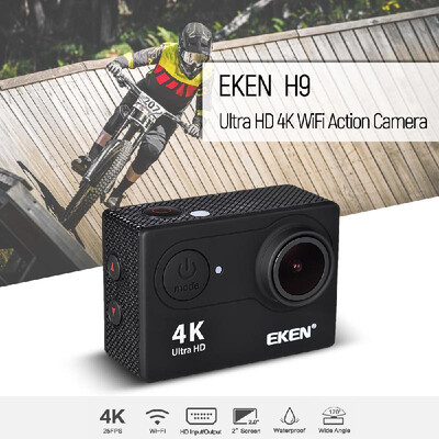 

EKEN H9 Ultra HD 4K Action Camera WiFi Control Waterproof Sports Camera 12MP Photo 170° Wide-Angle 20" IPS Screen 30m Waterproof