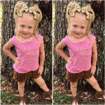 

Summer Toddler Baby Girl Clothes Floral Vest TopsShorts Pants 2pcs Outfits Set