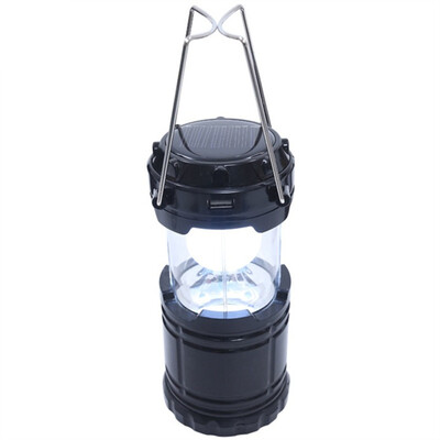 

Outdoor LED Solar Power Collapsible Portable Rechargeable Hand Lamp Camping