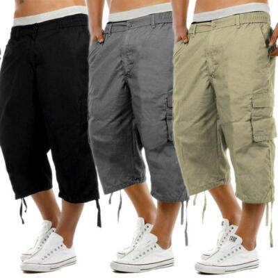 

Mens Casual Jogger Shorts Cargo Short Pants Military Combat Workout Gym Trousers