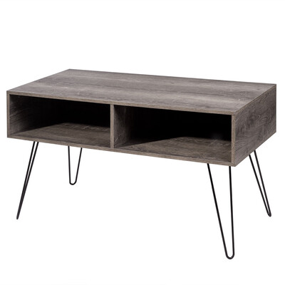 

42" TV Stand Wood Media Console with Metal Hairpin Legs