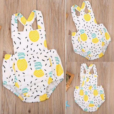 

Cute Baby Girl Clothes Pineapple PriD02M Jumpsuit Romper Bodysuit Outfit Playsuit