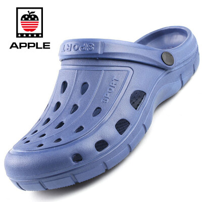 

Apple APPLE breathable non-slip soft bottom hollow hole one foot drag sandals male XDB-1705 blue 41