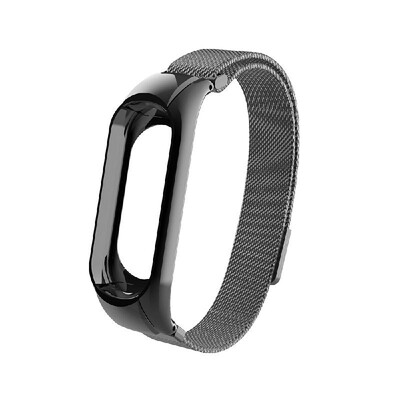 

Replacement Wrist Strap for Xiao-Mi Band 34 Magnetic-Absorption Steel with Double Buckle Cover Rose Golden