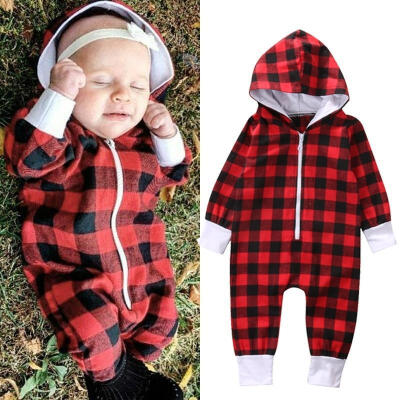 

Infants Baby Boy Girl Hooded Clothes Cotton Romper Jumpsuit Bodysuit Outfits Set