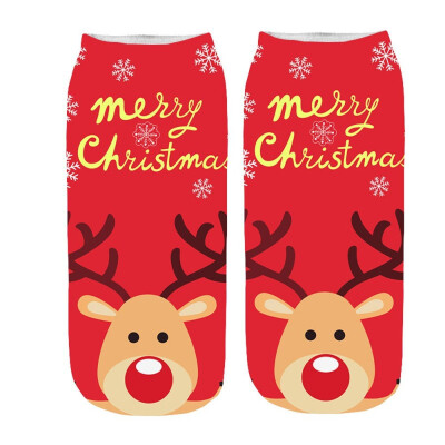 

Christmas Funny Socks Women 3D Cartoon Funny Christmas Crazy Cute Amazing Novelty Print Ankle Socks