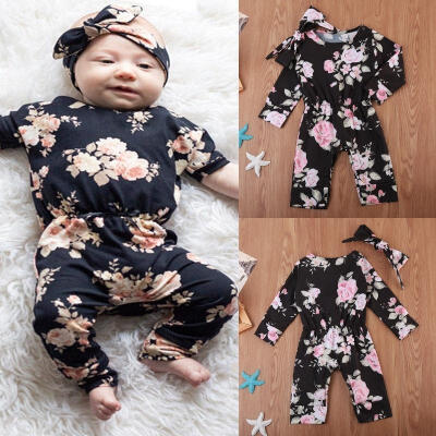 

Newborn Baby Girls Floral Romper Bodysuit Jumpsuit Outfits Clothes Set