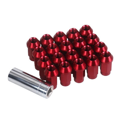 

12-20 Wheel Lug Nuts Nut Lugnuts 7075 Aluminum Alloy 1 Set of 20pcs Red