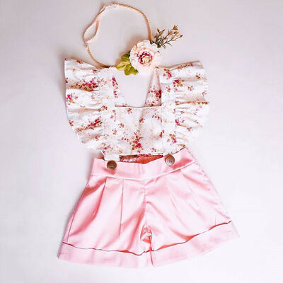 

Toddler Kids Baby Girl Summer Dungarees Bib Pants Romper Overalls Outfit Clothes