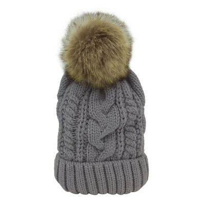 

Fashion Women Fleece Winter Warm Hat Pom Ball Cap Knitted Beanie Twist Hats