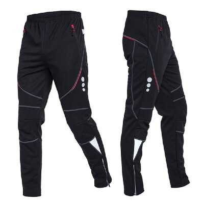 

Mens Cycling Pants Athletic Pants Windproof Thermal Fleece Winter Bike Riding Running Sports Pants Trousers