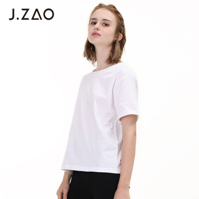 

Beijing Tokyo made JZAO Ms Black Technology 5 Seconds Submerged Solid Color Round Neck Heavy T-Shirt White XL 17088A