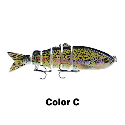 

12cm 185g Fishing Lure Hard Bait Multi Segments Swimbait Crankbait Artificial Fishing Lure Bait with Treble Hooks