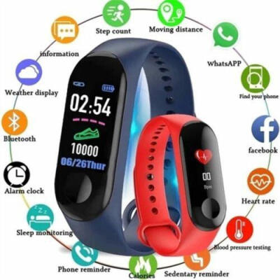 

Smart Band Watch Heart Rate Monitor Waterproof OLED Blood Pressure Wristband US