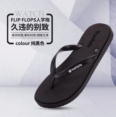 

Summer new Korean fashion student flip-flops mens non-slip rubber outdoor leisure beach slippers
