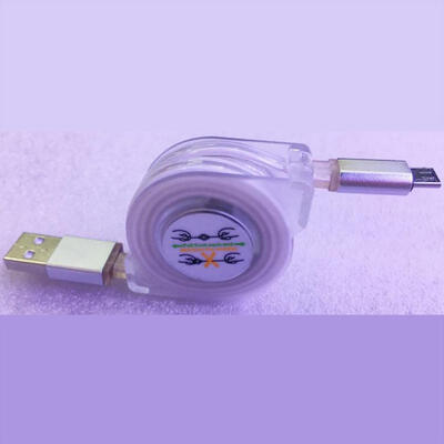 

Light Up Micro USB Charge Cable Retractable 2A Fast Charging Cord For Samsung Sony HTC