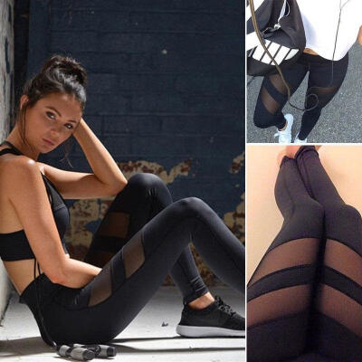 

Women High Waist Yoga Fitness Leggings Running Gym Stretch Sports Pants Trousers