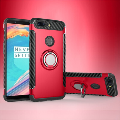 

Back Cover For Huawei Honor 8 Case Car Holder Stand Hard PC Silicon Ring Suction Bracket Celulars Fecoprior