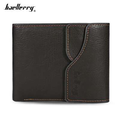 

Baellerry Men Coin Pocket Foldable Hasp PU Leather Short Wallet Card Holder