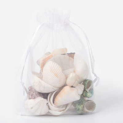 

PH PANDAHALL 100 PCS 5x7 inch White Organza Drawstring Bags Party Wedding Favor Gift Bags