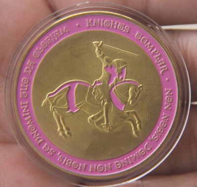 

40mm Purple hourseman GOLD Plated Souvenir Coin medal