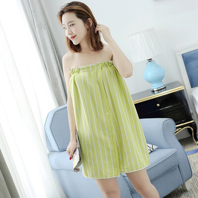 

Plaid Women Cotton Bath Towel Super Absorbent Bath Gown Bath Robe Bathrobe Body Spa Bath Wrap Towel