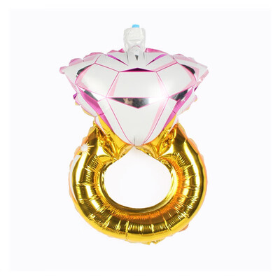 

FUNNYBUNNY Lover Wedding Marriage Balloon Diamond Balloon Bride Ring Engagement Foil Valentine Balloons Party Supplies