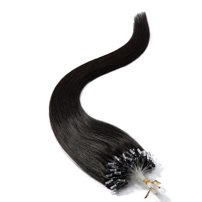 

Micro Loop Human Hair Extensions 100 Strands 100 Remy Invisible Micro Ring Beads Real Hair Extensions Straight