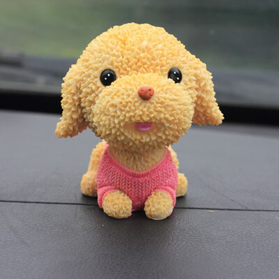 

Car Interior Display Decoration Amusing Simulation little Dog Figurine Car seat Ornaments lovely cartoon Small Accessories Doll