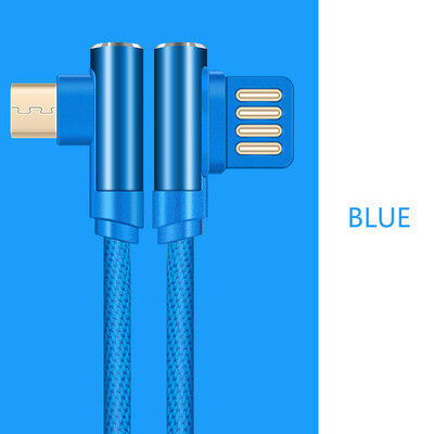 

Micro USB Cable For Android 90 Degree Fast Charging Cable For Huawei Xiaomi Samsung Data Cable For Charger Nylon Braid