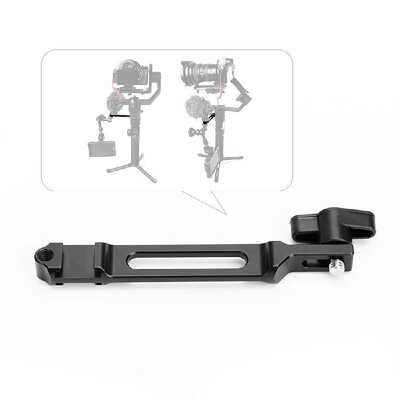 

Stabilizer Extension Bracket Pole 14 Inch Screw with Dual Cold Shoe Mount for Mounting Monitor Microphone LED Video Light for Fei