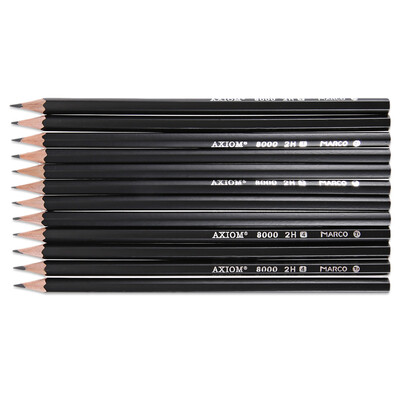 

Marco Axiom 8000 12pcs Hexagonal HB 2B 2H Pencil for School Office Supplies