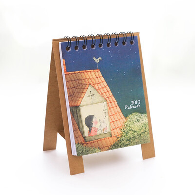 

New Year Mini Paper Flamingo 2019 Calendar Desk Planner Schedule Diary Office Supplies Stationery